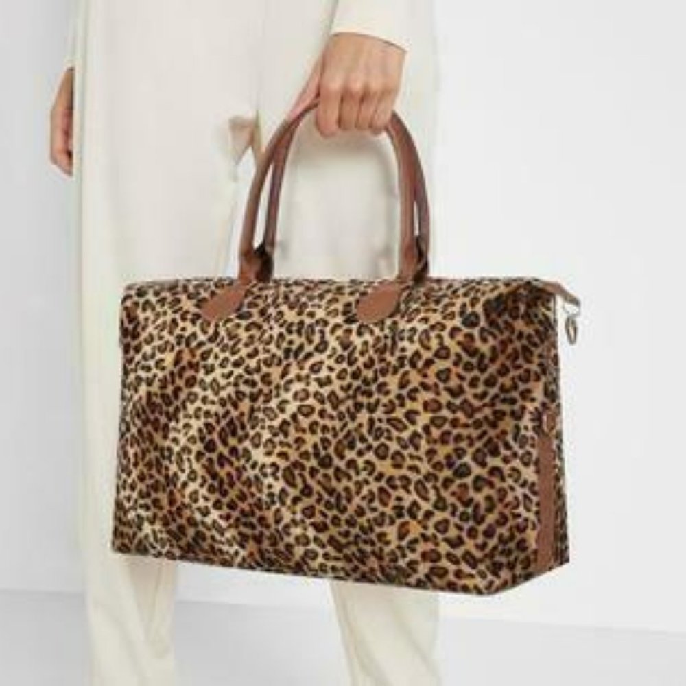 Leopard Print Weekender Bag